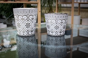 Vaso in ceramica decorato